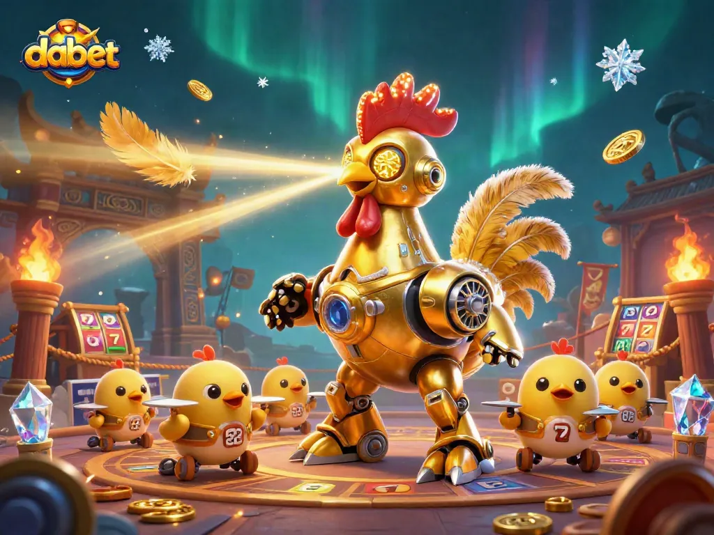 Engage with dabet's exciting play in a vibrant casino scene with dynamic characters.