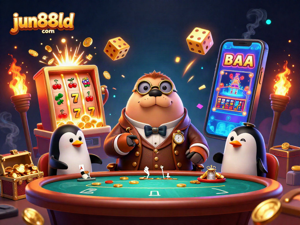 Experience excitement at jun88ld com with a lively underwater poker scene featuring unique characters.