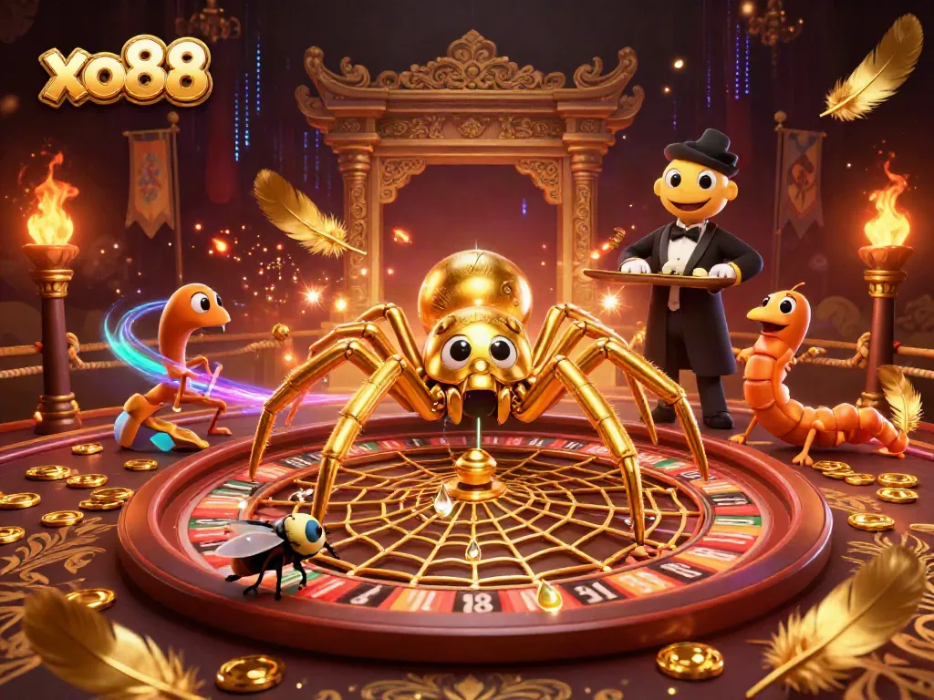 Experience excitement at xo88 as the golden spider spins its roulette web with dynamic game elements.