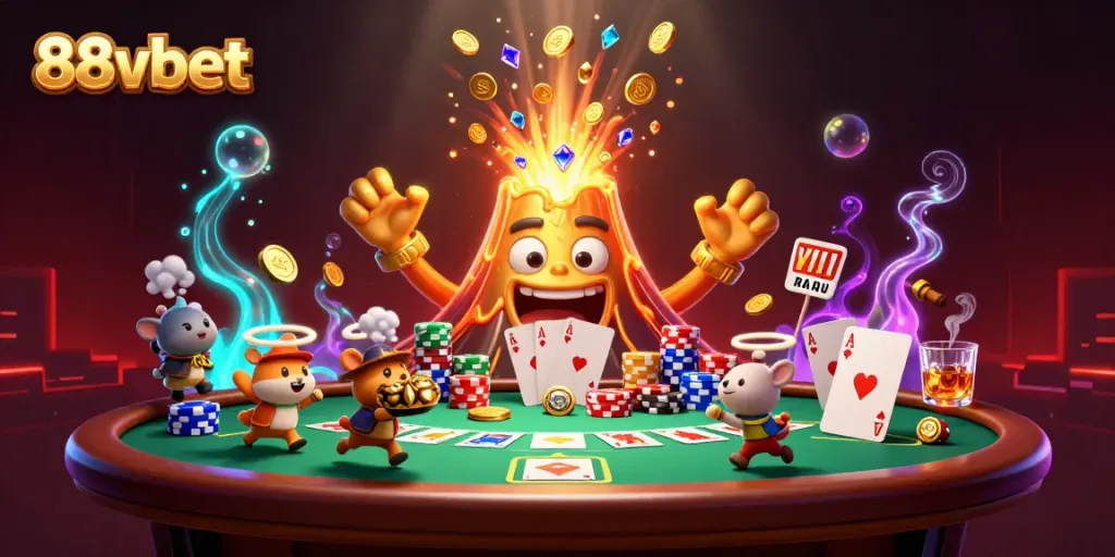 Experience thrilling wins with 88vbet at a vibrant casino scene packed with action and detail.