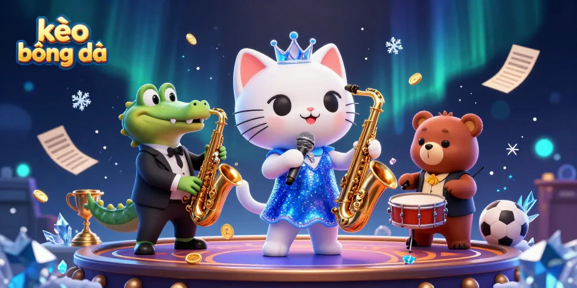 Experience the thrill of kèo bóng đá with dynamic sports betting characters in a vibrant casino setting.