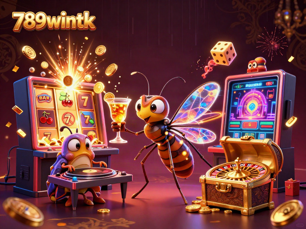 Experience thrilling games at 789wintk, featuring vibrant characters and a dynamic casino atmosphere