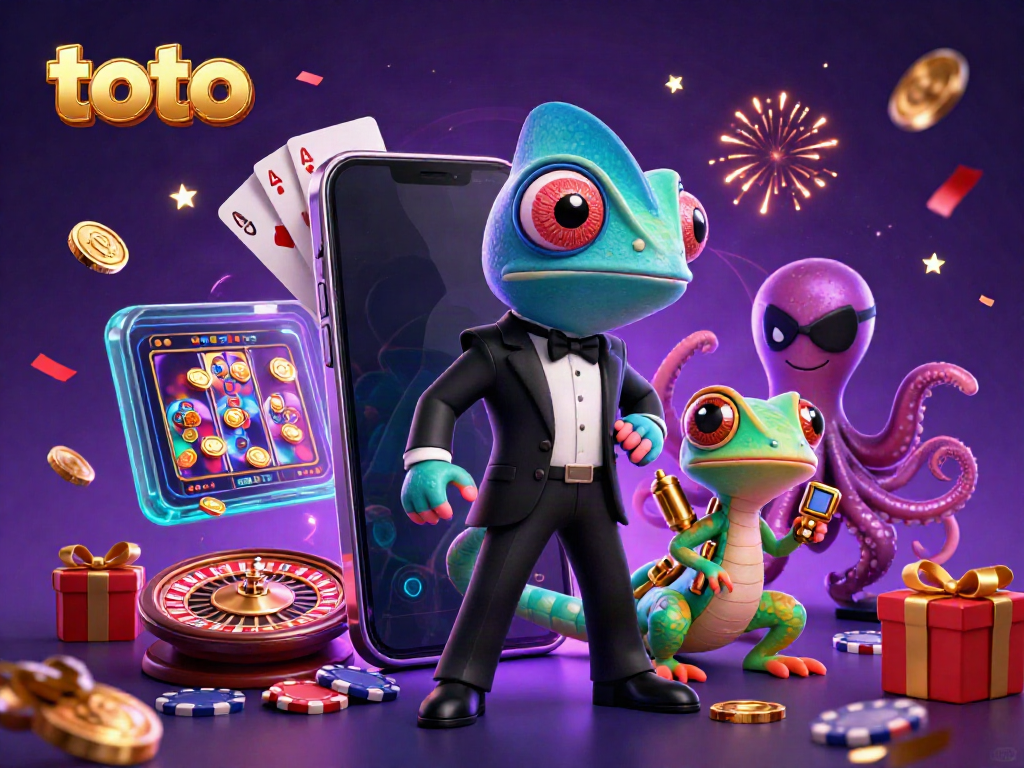 Engage in thrilling gaming action with the vibrant chameleon, gecko, and octopus, featuring the keyword toto.