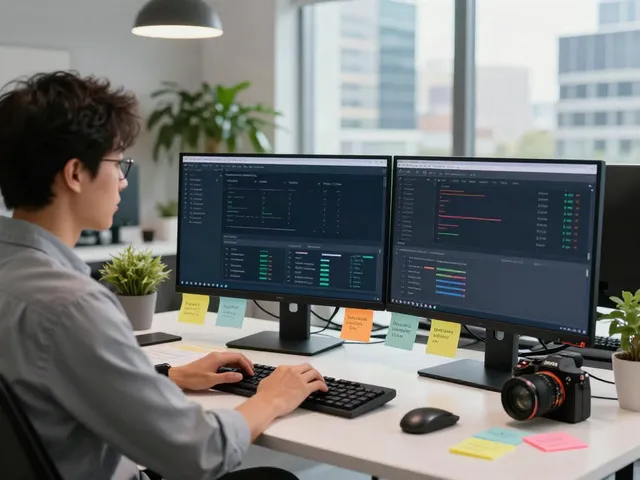 SEO specialist optimizing instant indexing strategies in a modern office setting.
