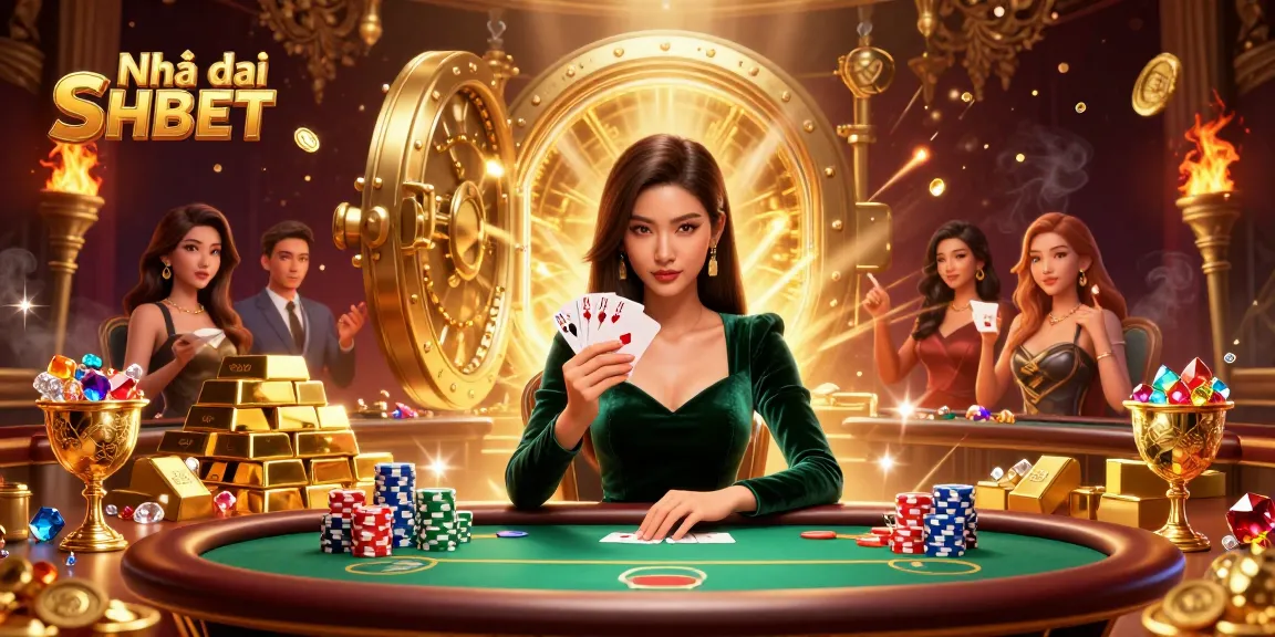Experience thrilling gameplay at Nhà cái SHBET with a strategic poker scene showcasing elegance and excitement.