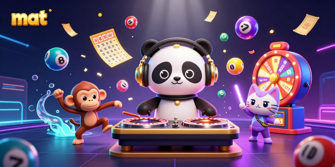 Spin the reels and win at mat with an enchanting casino scene featuring lively characters.