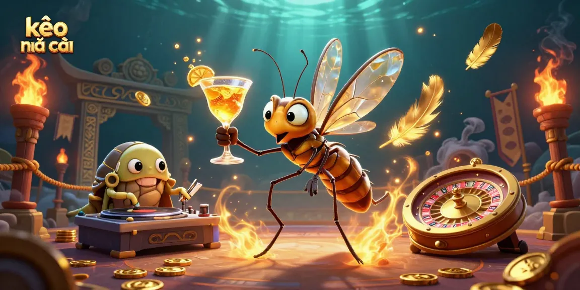 Engage with kèo nhà cái using dynamic casino elements, showcasing a vibrant scene of animated characters.