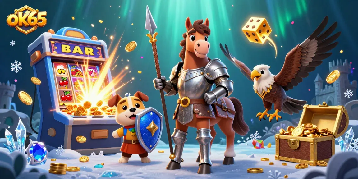 Engage with the thrilling ok65 slot experience amid abundant jackpot symbols and lively characters.
