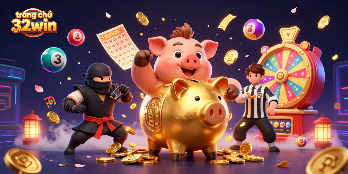 Experience vibrant excitement with trang chủ 32win in this rich 3D casino illustration showcasing dynamic gaming elements.