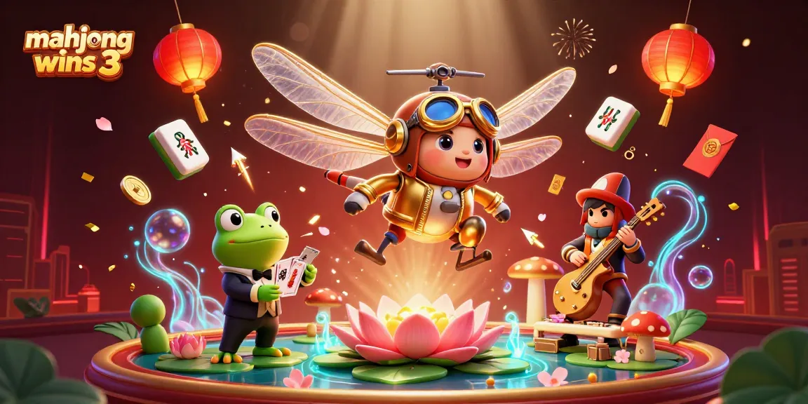 Experience the excitement of mahjong wins 3 with vibrant casino action in this dynamic illustration