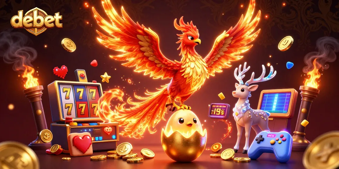 Play and win at debet with a dynamic scene of characters and casino elements, showcasing the excitement of gaming.