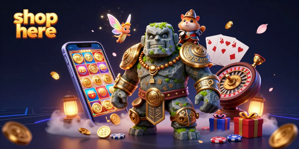 Experience thrilling gameplay at casinos while you shop here, with vibrant characters and casino elements filling the scene.
