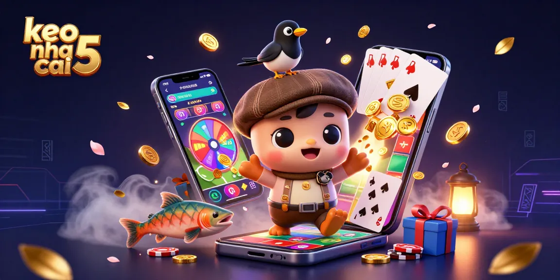 Explore the vibrant scene of keo nha cai 5 showcasing sports betting excitement with cartoon characters.